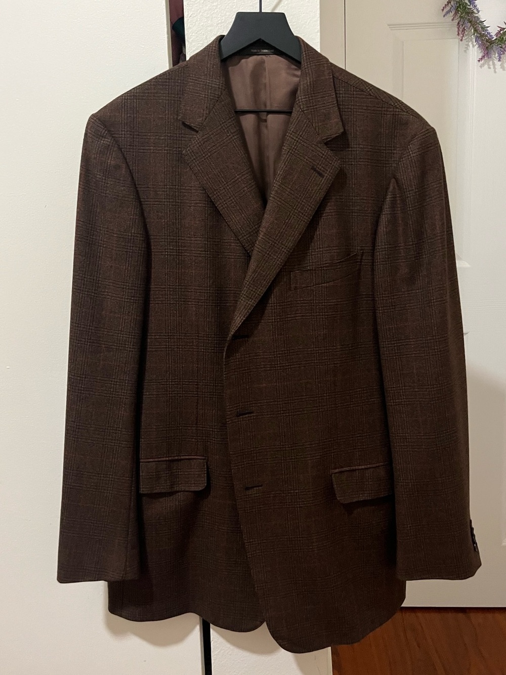Ermenegildo Zegna Brown Plaid Sport Coat